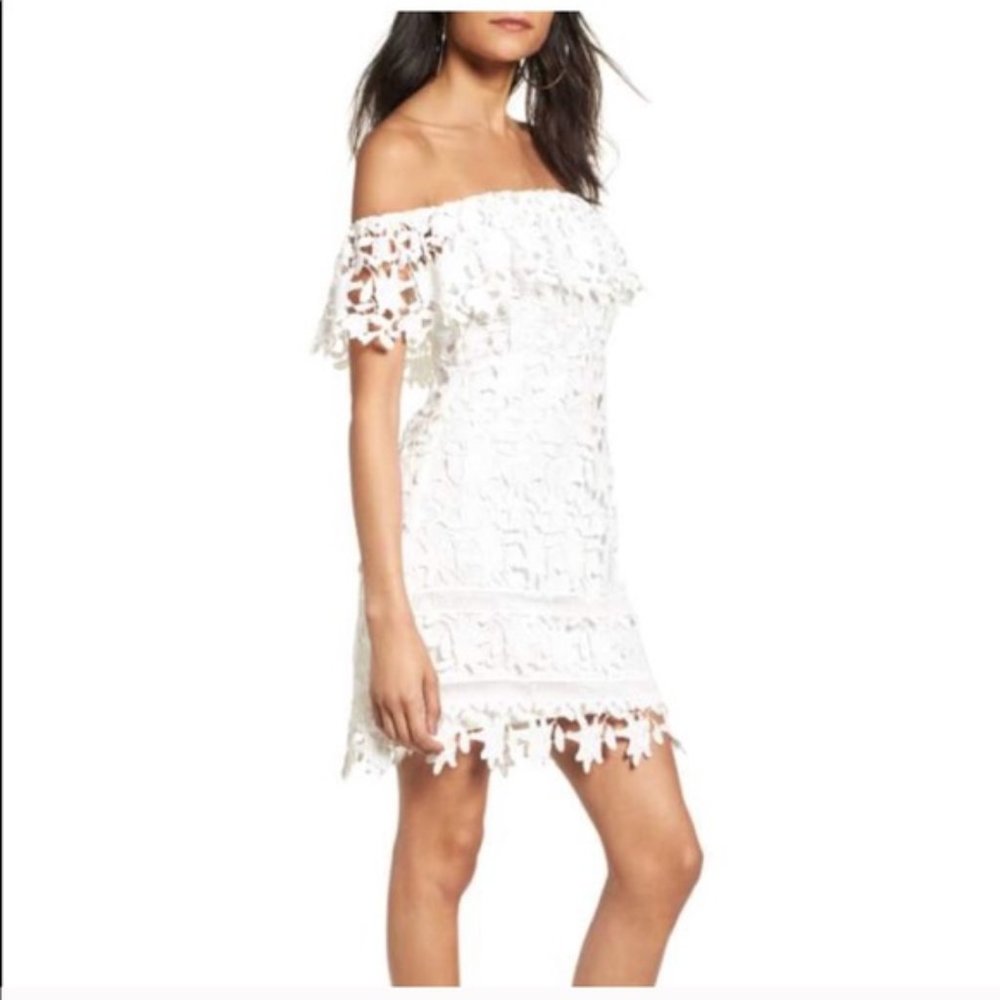 ASTR the Label White Off The Shoulder Dress